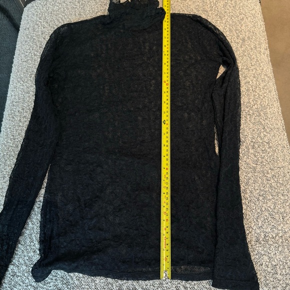 SOLD All Over Lace stretch Turtleneck Top in Black - Picture 12 of 17